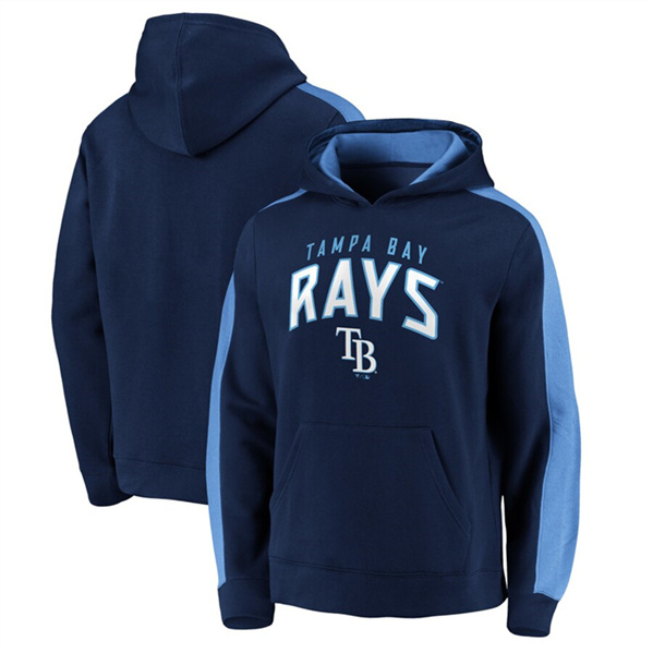Men's Tampa Bay Rays Navy Game Time Arch Pullover Hoodie
